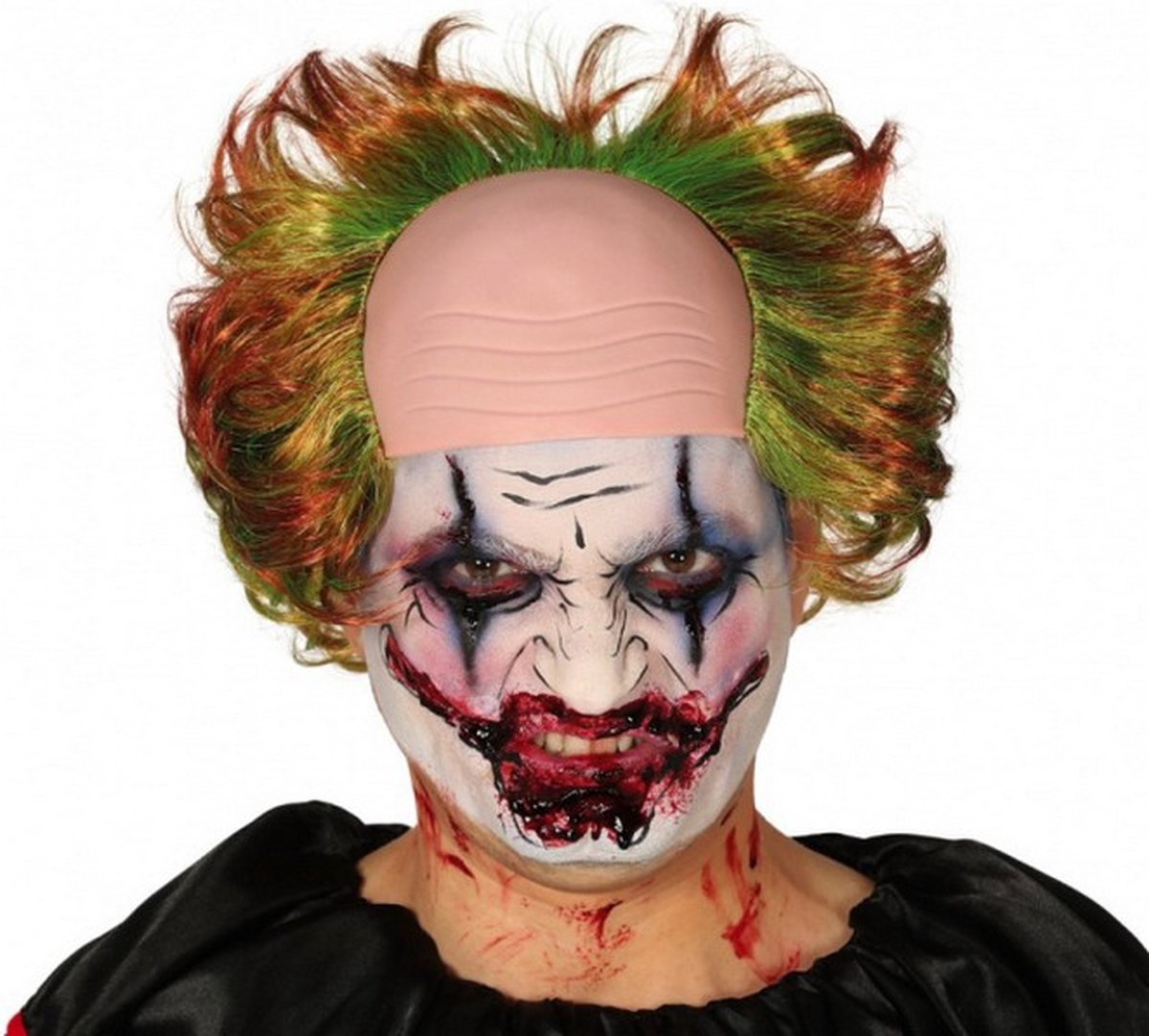 verkleedpruik Killer Clown heren synthetisch