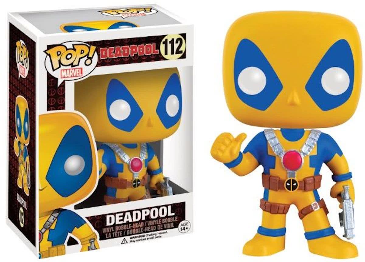 Figurines MARVEL - Bobble Head POP N¡ 112 - Deadpool Yellow Costume (LIMITED)