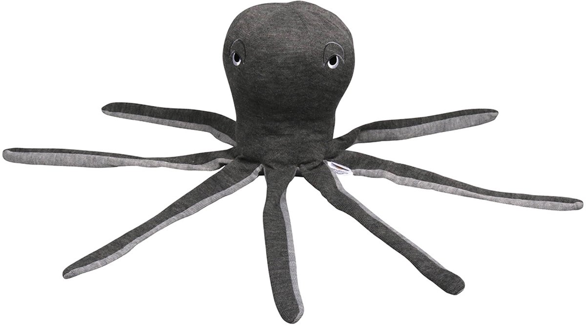 Filibabba - Knuffelspeelgoed - Squid dark grey - 30cm