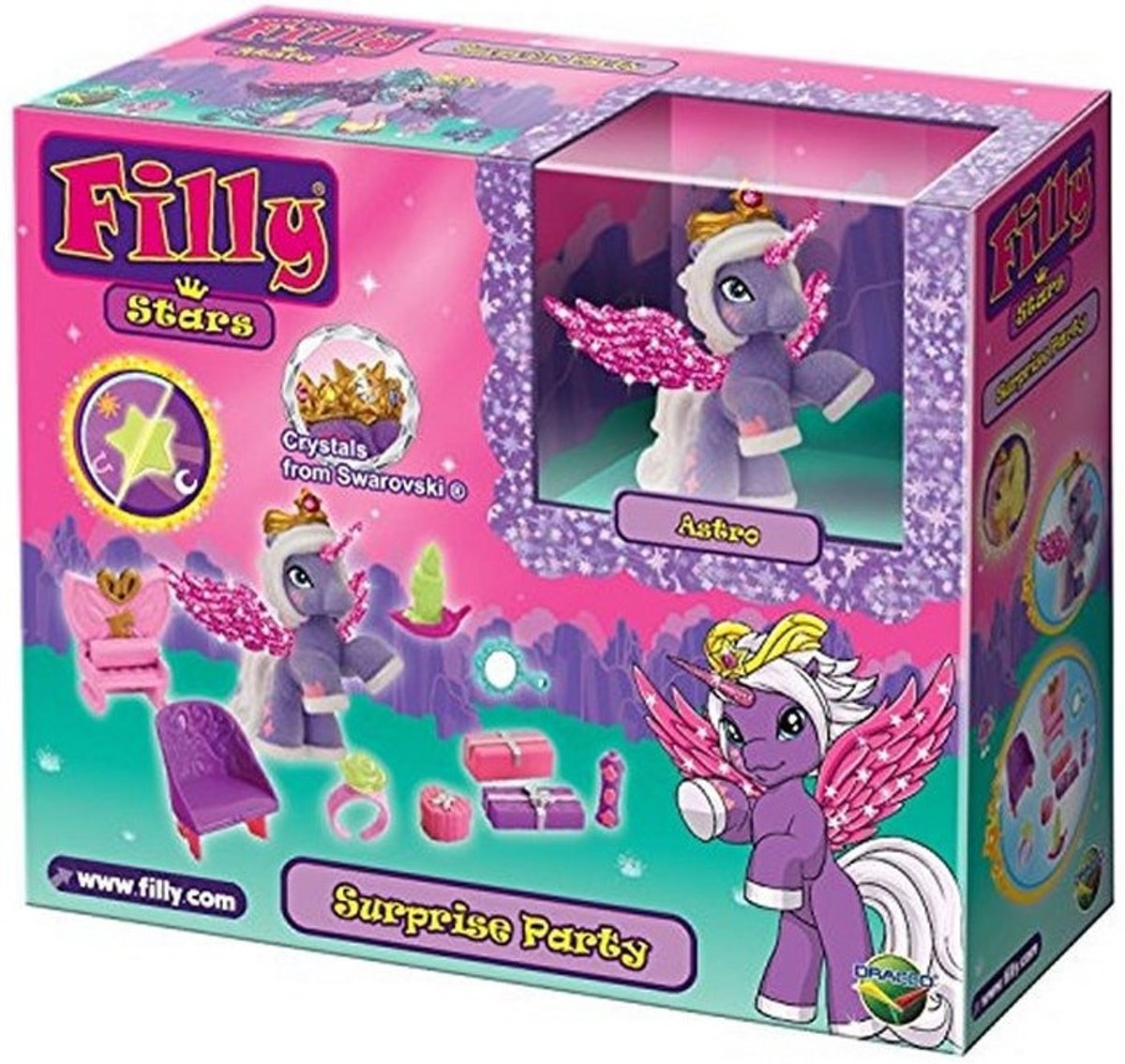 Filly Surprise party met Swarovski kristallen speelset 4 as.