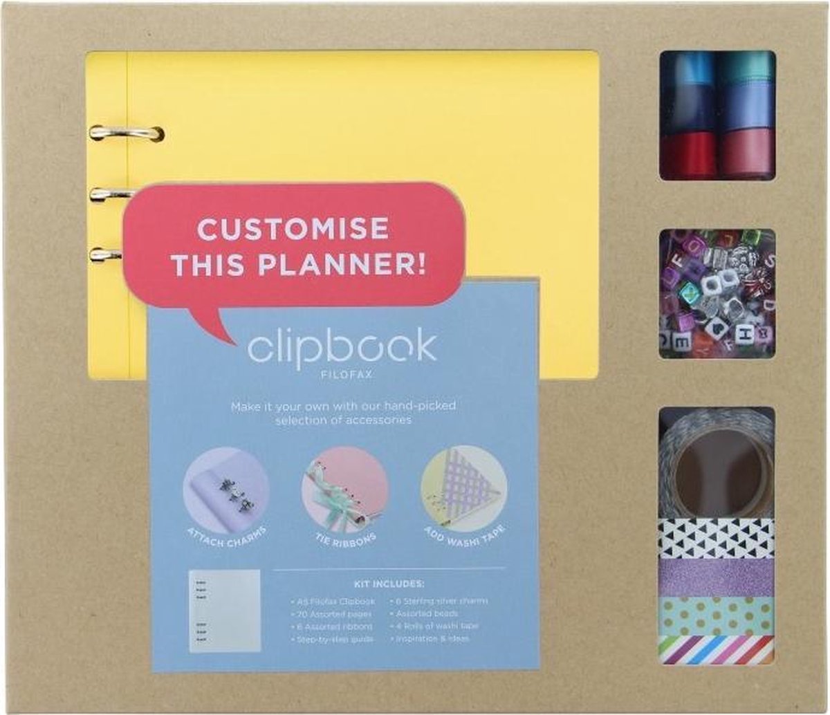 Filofax Knutselset Clipbook Creativ Kit 18,5 X 21,2 Cm Geel