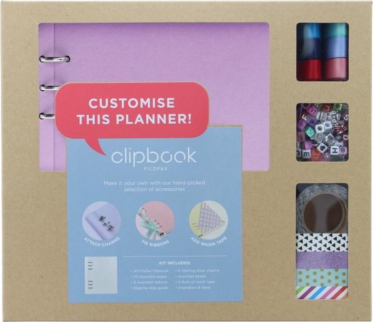 Filofax Knutselset Clipbook Creativ Kit 18,5 X 21,2 Cm Roze