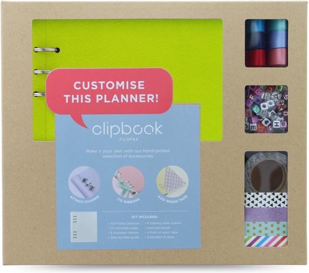 Filofax Notitieblok Creative Kit A5 Papier/kunstleer Groen