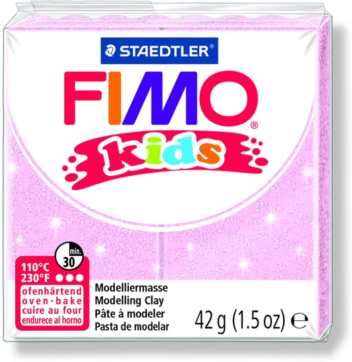   Kids Boetseerklei 42 G Glitter Lichtrose