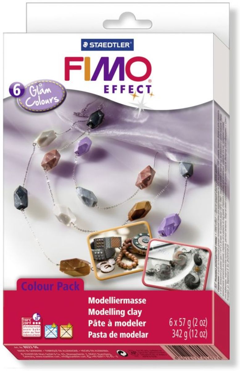 Fimo Soft Set 6 x 57 g, Glam Colours