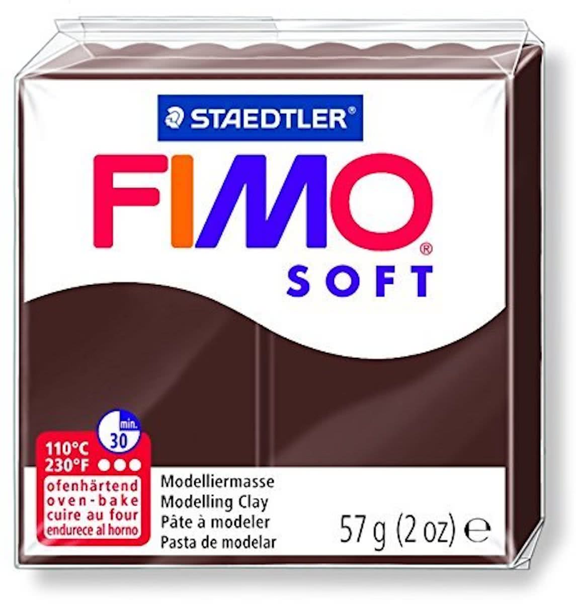 Fimo soft boetseerklei 57 g choco