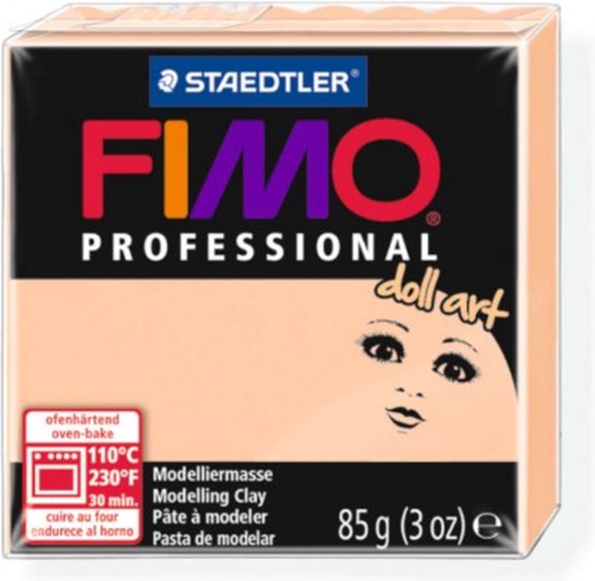 nr435 Fimo Professional Doll art 85g ondoorz. camee