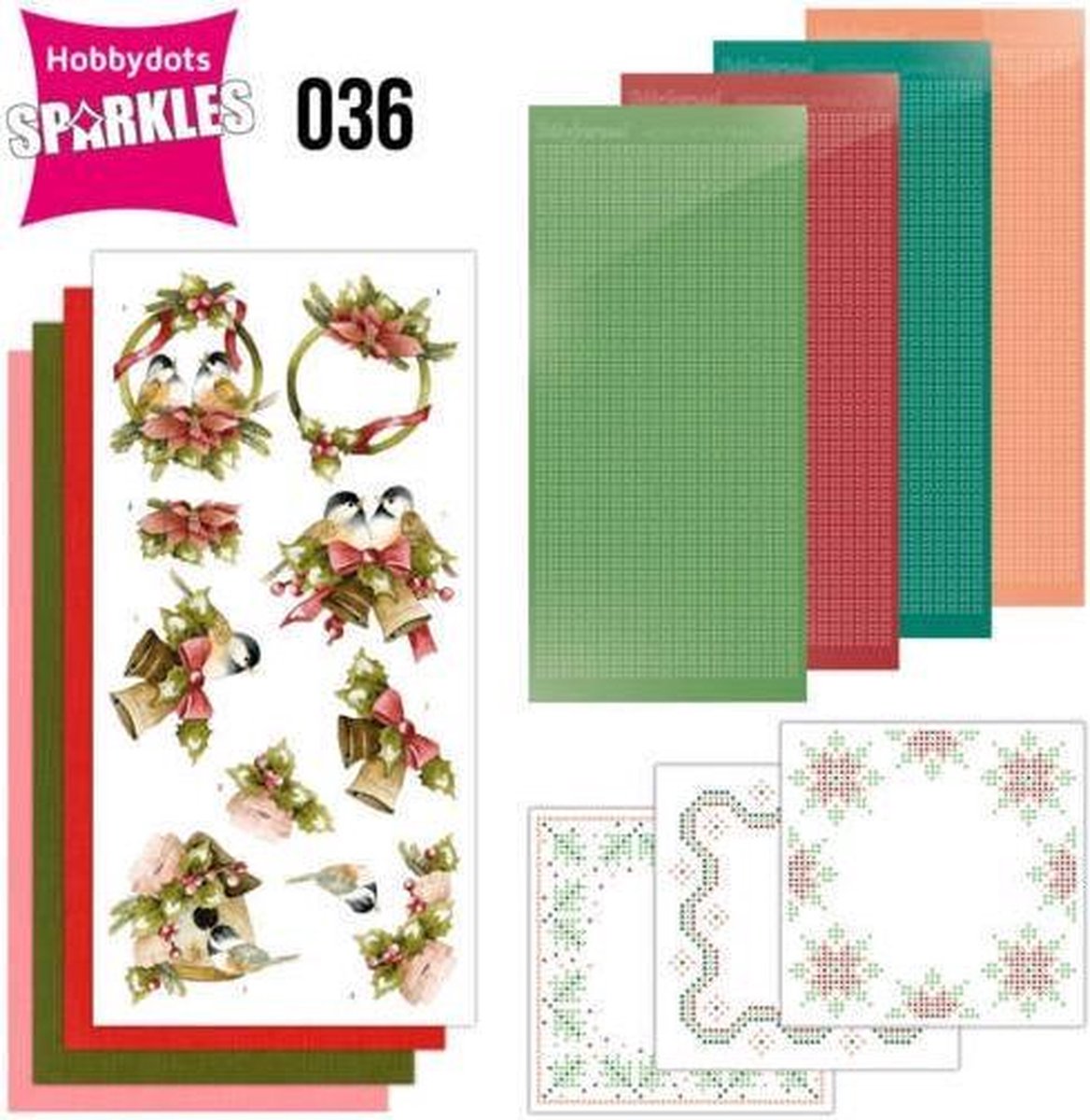 Hobbydots - Sparkles Set 36 -  Precious Marieke - A Touch of Christmas - Birds