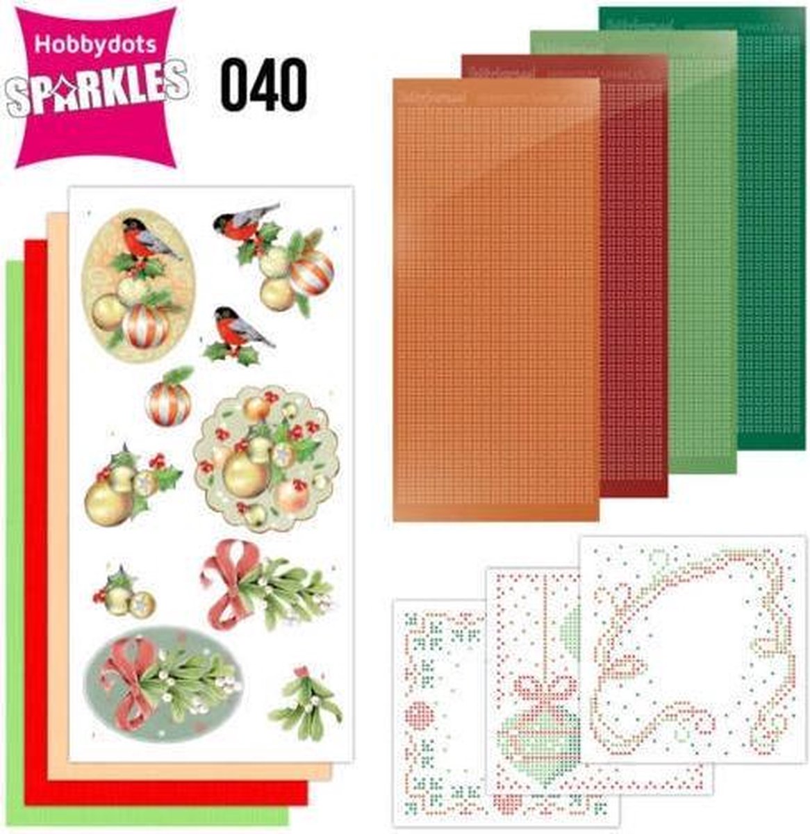 Hobbydots - Sparkles Set 40  - Jeanines Art - Christmas Flowers - Mistletoe