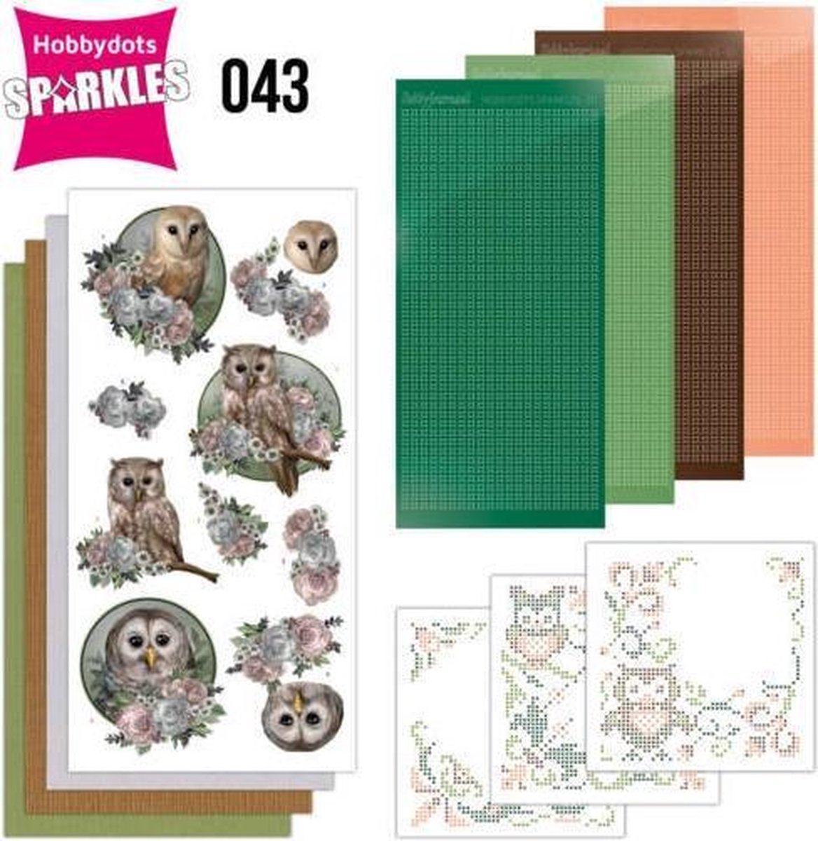 Hobbydots Sparkles - Set 43 - Amy Design - Amazing Owls - Romantic Owls