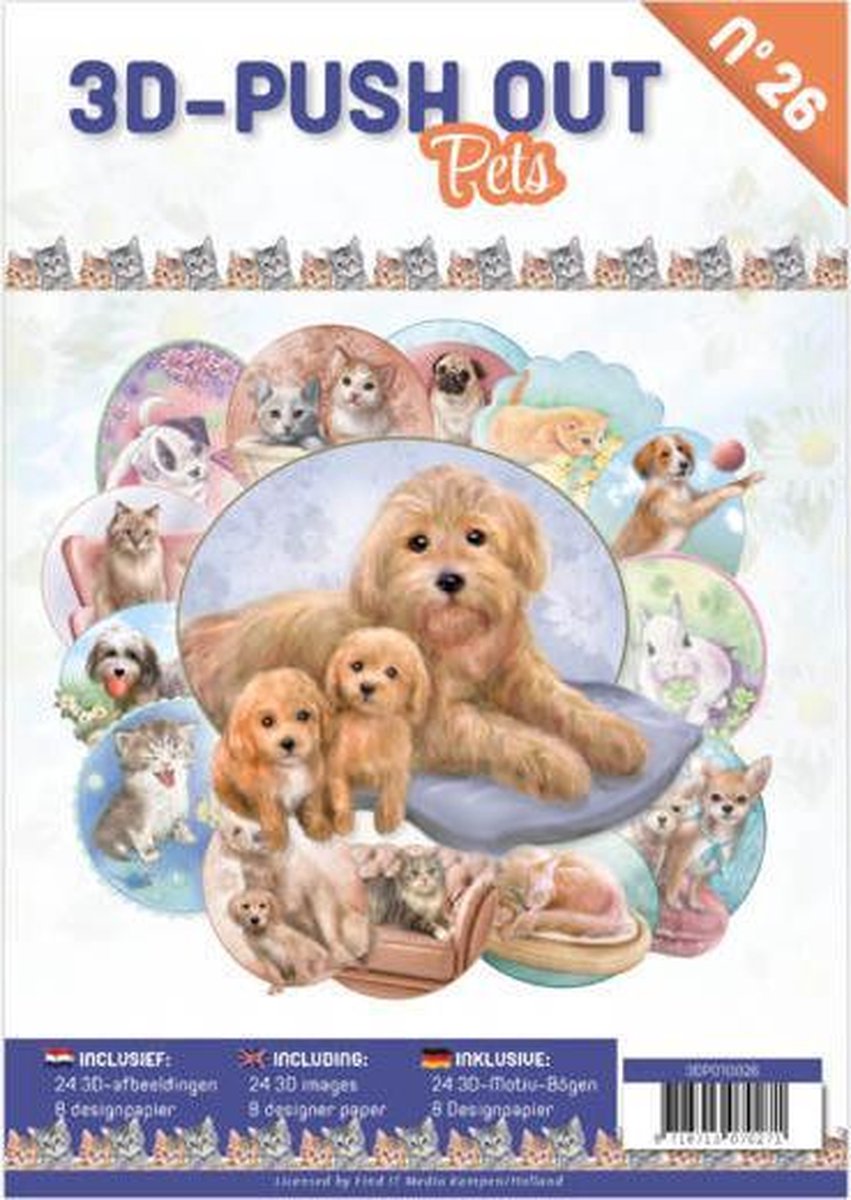 3D Push Out boek 26 - Pets