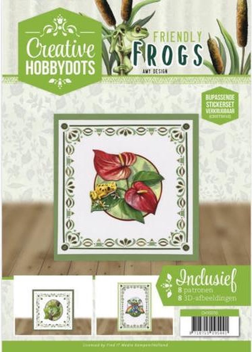 Creative Hobbydots 10 - Amy Design - Friendly Frogs - met bijbehorende sticker set