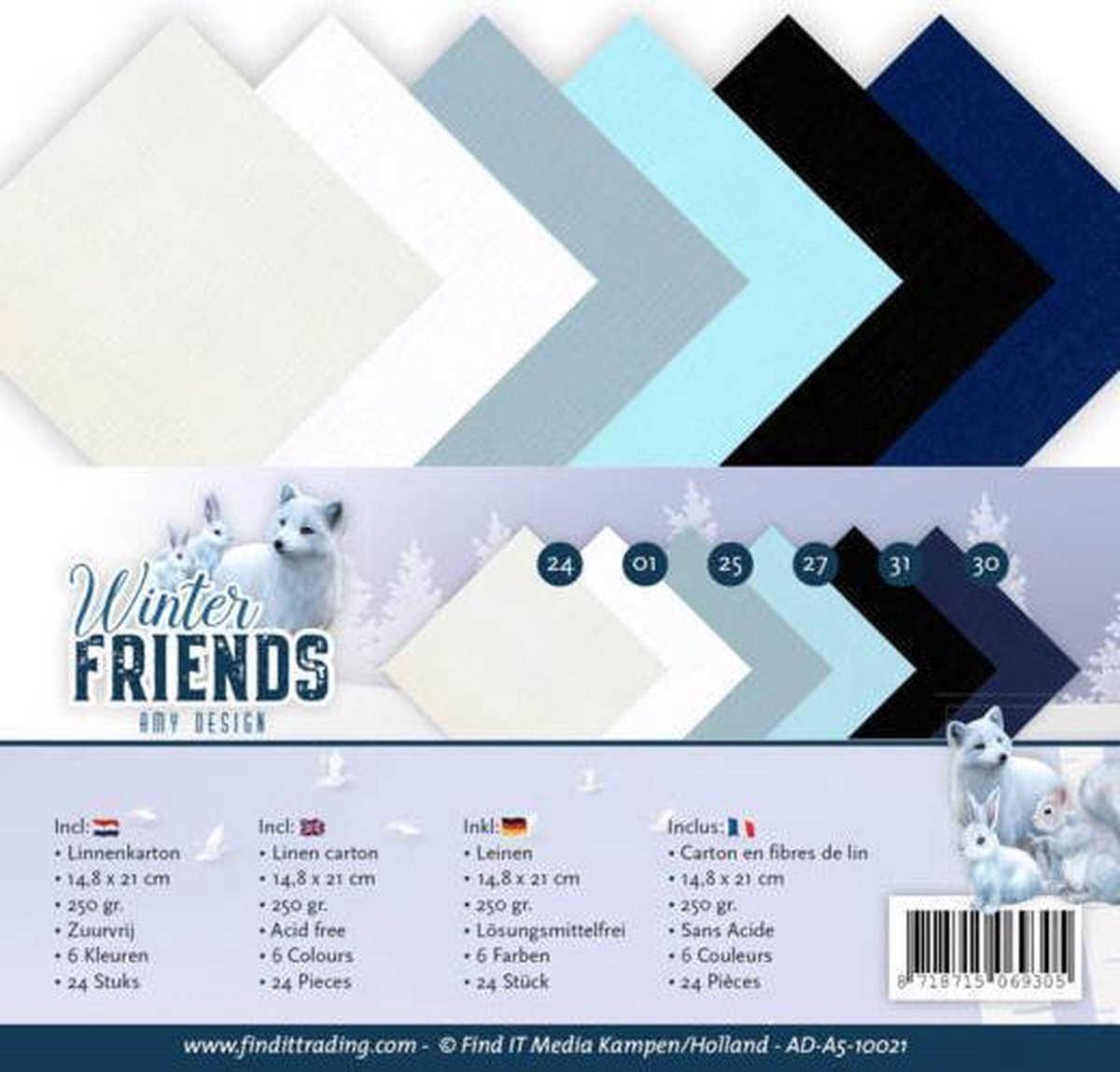 Kartonpakket - A5 - Amy Design - Winter Friends