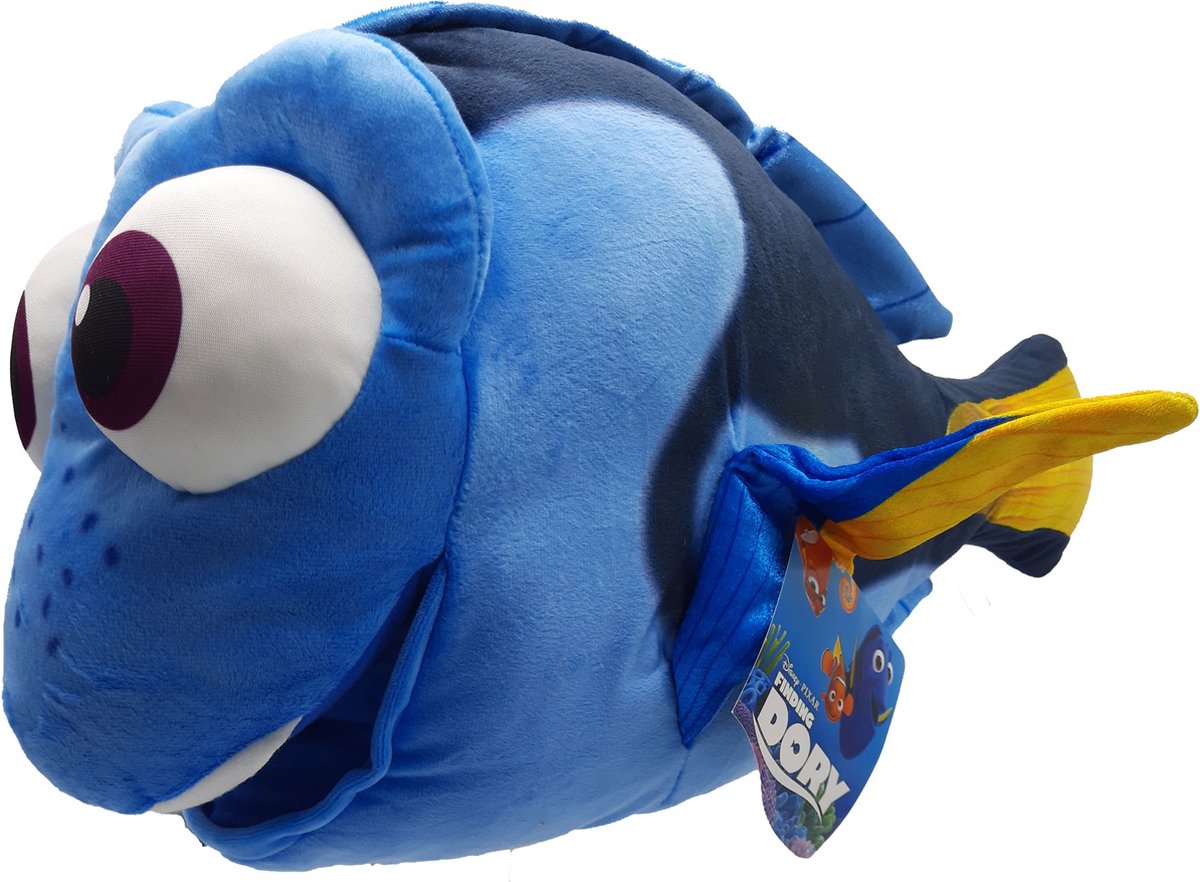 Finding Dory - Finding Nemo - Dory (blauw) - Pluche Knuffel Vis - XXL - 60 cm