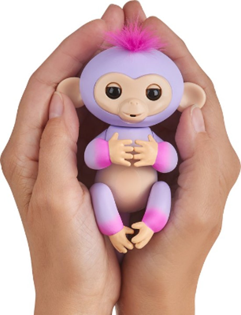 Fingerlings baby Monkey Sydney - paars met roze aapje