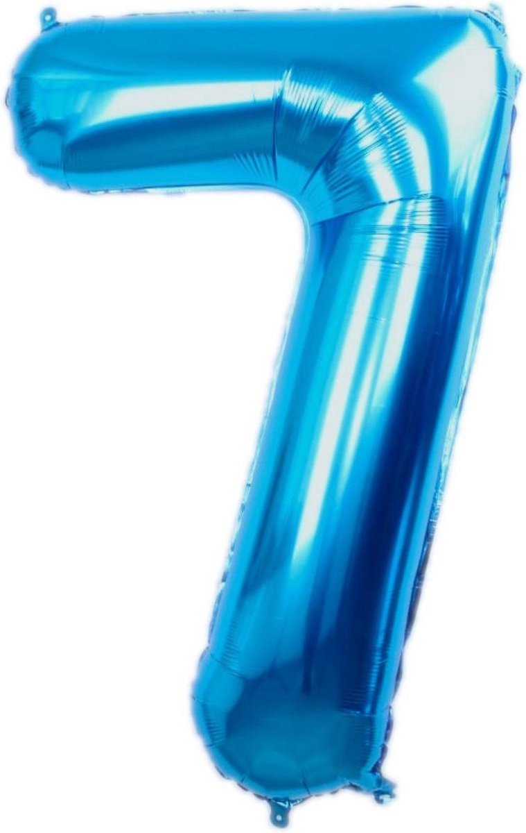 Finnacle - Cijferballon - Folieballon - 70cm - Blauw - Cijfer 7