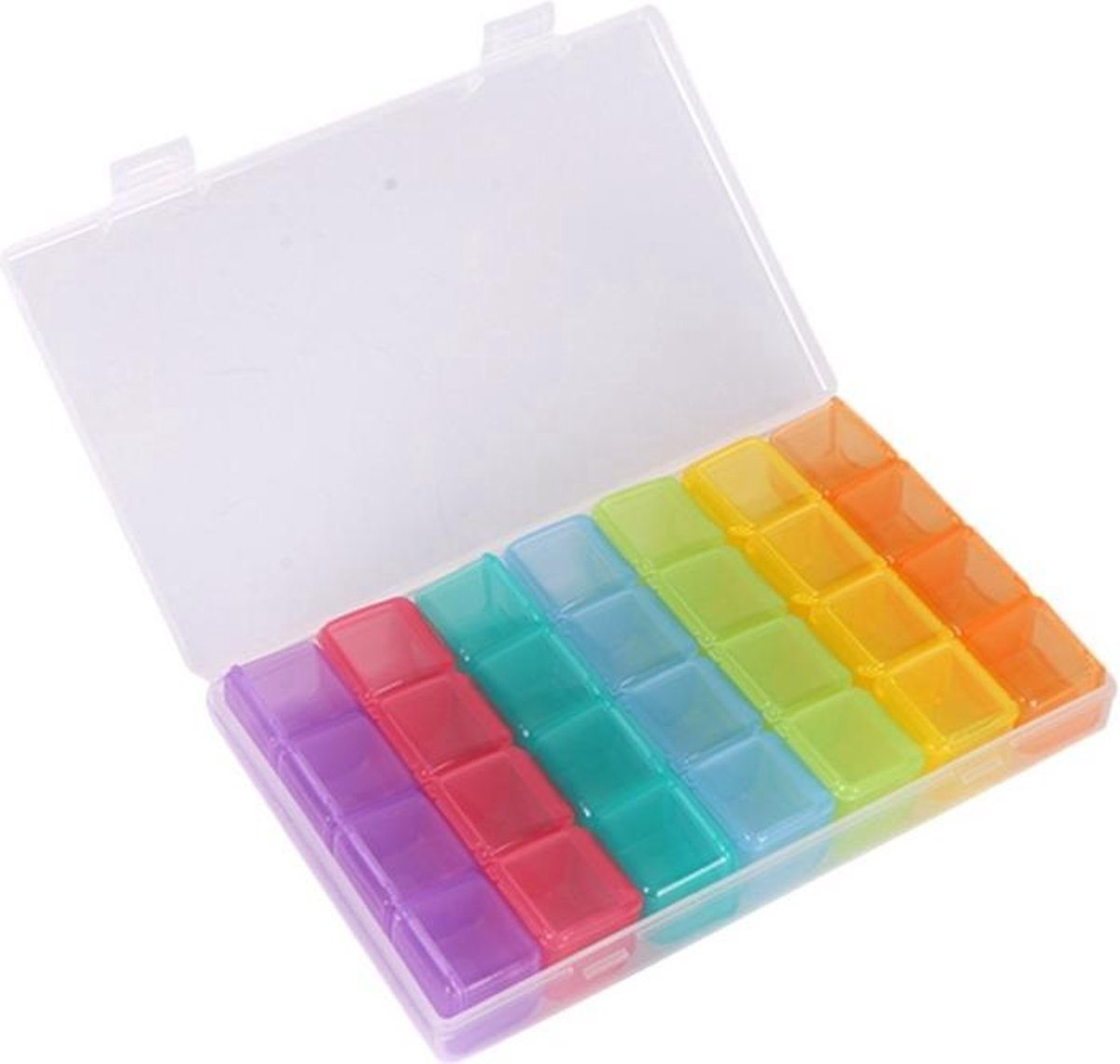   - Diamond Painting Opbergbox - Diamond painting doos - Opbergbox met 28 bakjes - Diamond Painting Opbergdoos - Sorteerdoos - Hobbydoos - Gekleurde doosjes