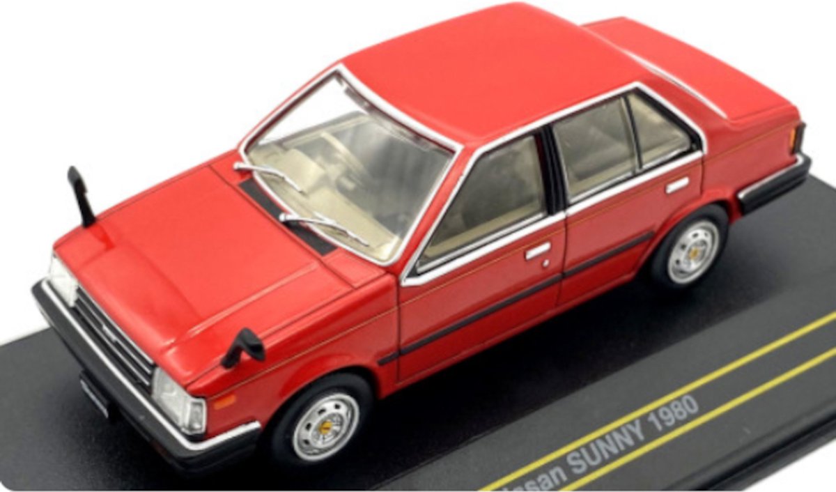 Nissan Sunny 1980 Rood - Model 1/43 - First:43