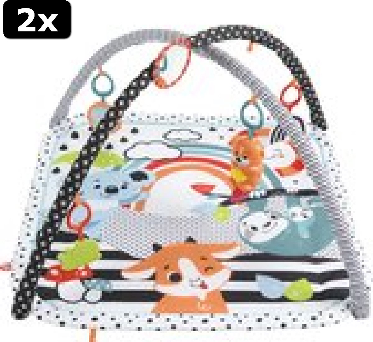 2x Fisher-Price 3-in-1 Gym met muziek en lichtjes