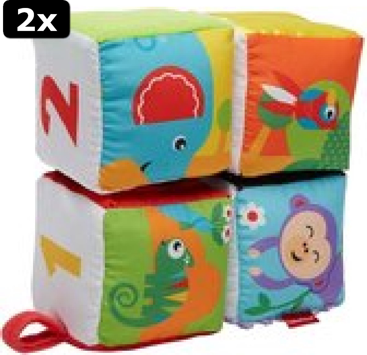 2x Fisher-Price Zachte Leerzame Blokken