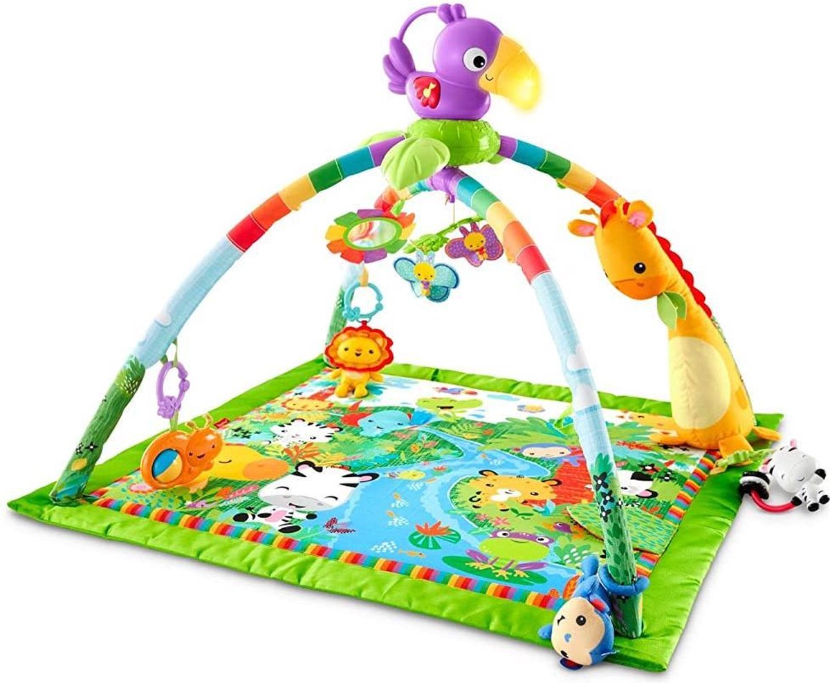 Fisher Price - Regenwoud speelmat met muziek en verlichting - Speelmat voor babys