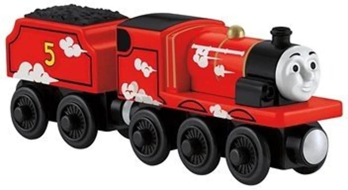 Fisher-Price - Thomas De Trein Houten Spoorbaan James met Fluit en Treingeluiden