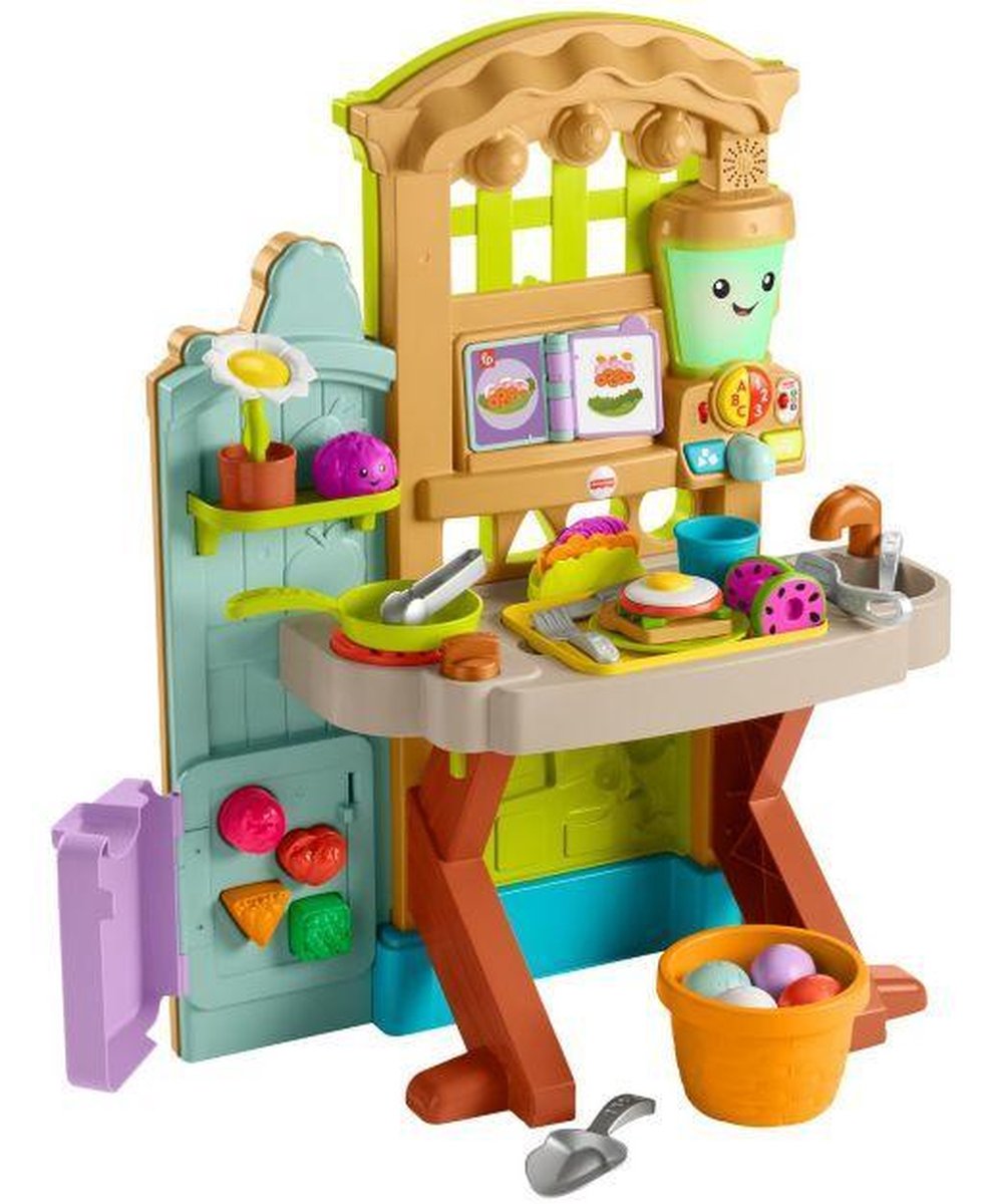 Fisher-Price Little People - Laugh & Learn - Volledige Speelset voor kinderen - Tuin naar Keuken - Grow the fun - 30 Accessoires