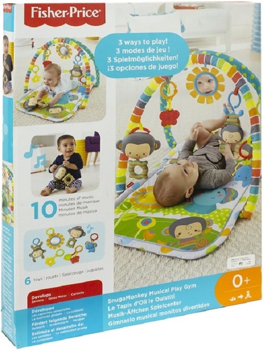 Fisher Price Musical Play Gym speelmat baby - puzzel - opvouwbaar - 81 x 50 x 41 cm