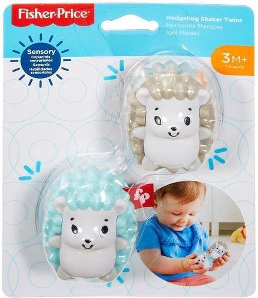 Fisherprice - Twee egel rammelaars - Stimmuleerd de zintuigen en de motoriek - vanaf 3 Maanden