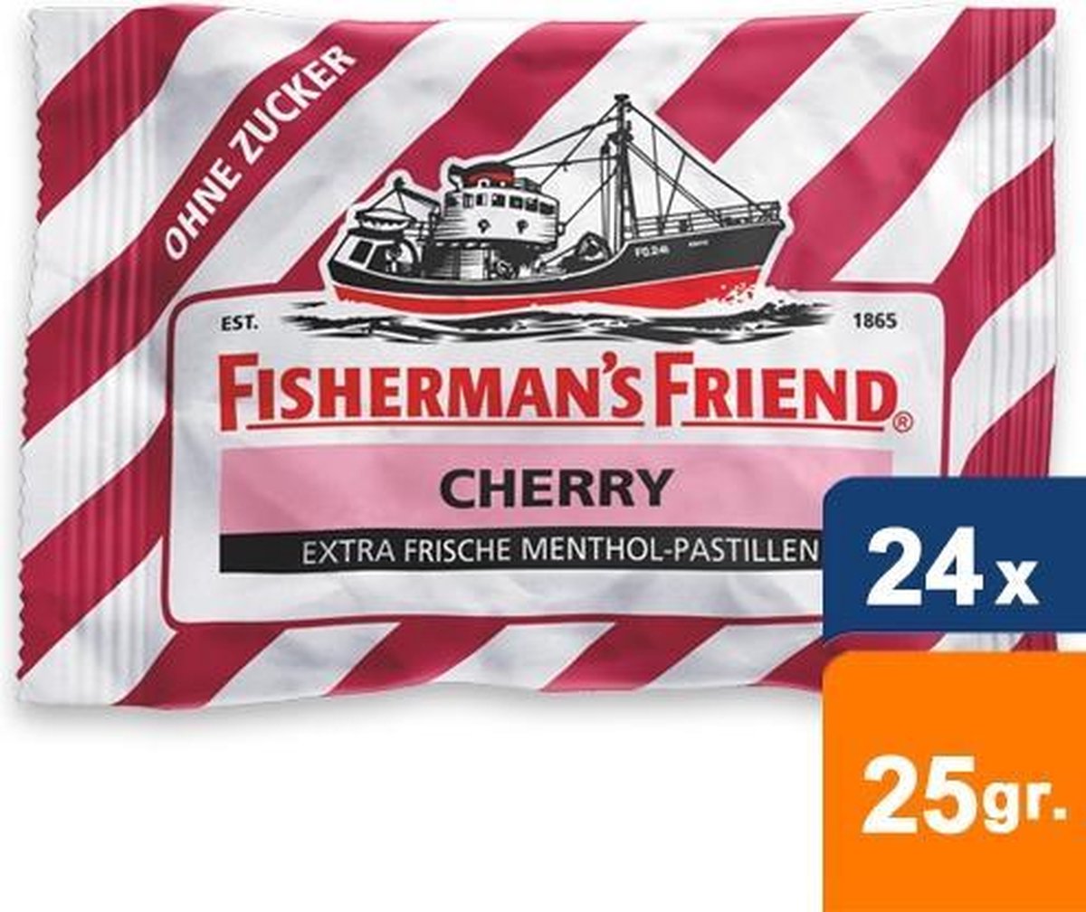 Fishermans Friend - Kersen Suikervrij - 24x25gr