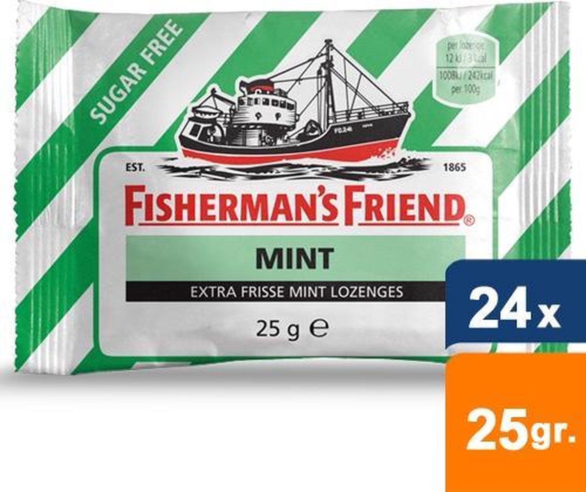 Fishermans Friend - Mint suiker vrij - 24x25gr