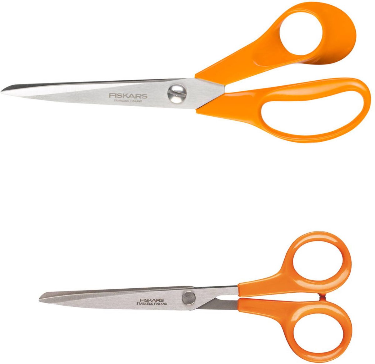 Fiskars Classic 2-delige Scharenset - Universele Huishoudschaar & Papierschaar - 21cm & 17cm