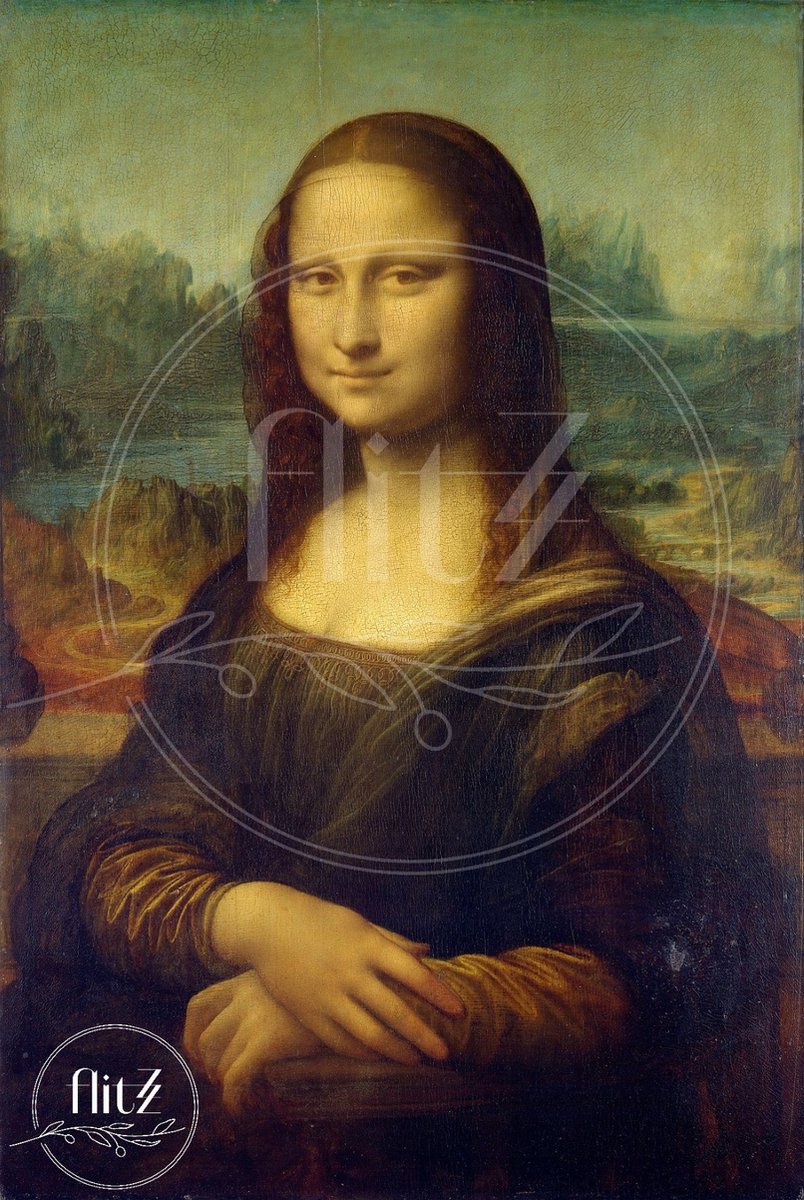 100% Nederlandse Productie! │ Diamond Painting │ Mona Lisa van Leonardo da Vinci │ Formaat 40 x 60 cm │ Diamond Painting Pakket Volwassen │ Volledige bedekking │ Vierkant │ Full │ Flitzz Diamond Painting