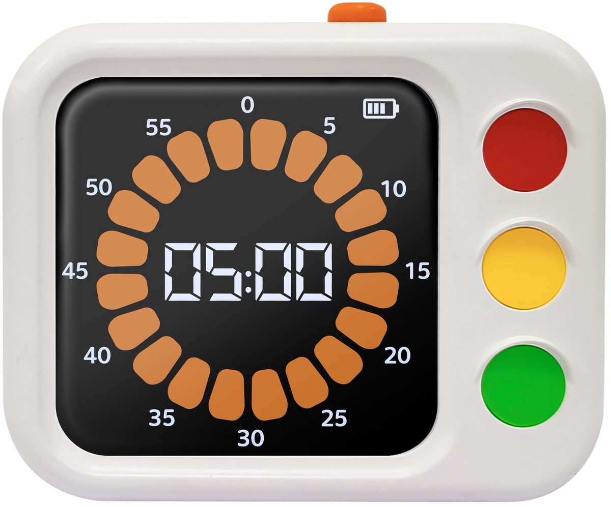   - Multifunctionele Digitale Timer met Stoplicht – Minuten Instelbaar – Oplaadbaar – Studie & Concentratie Timer