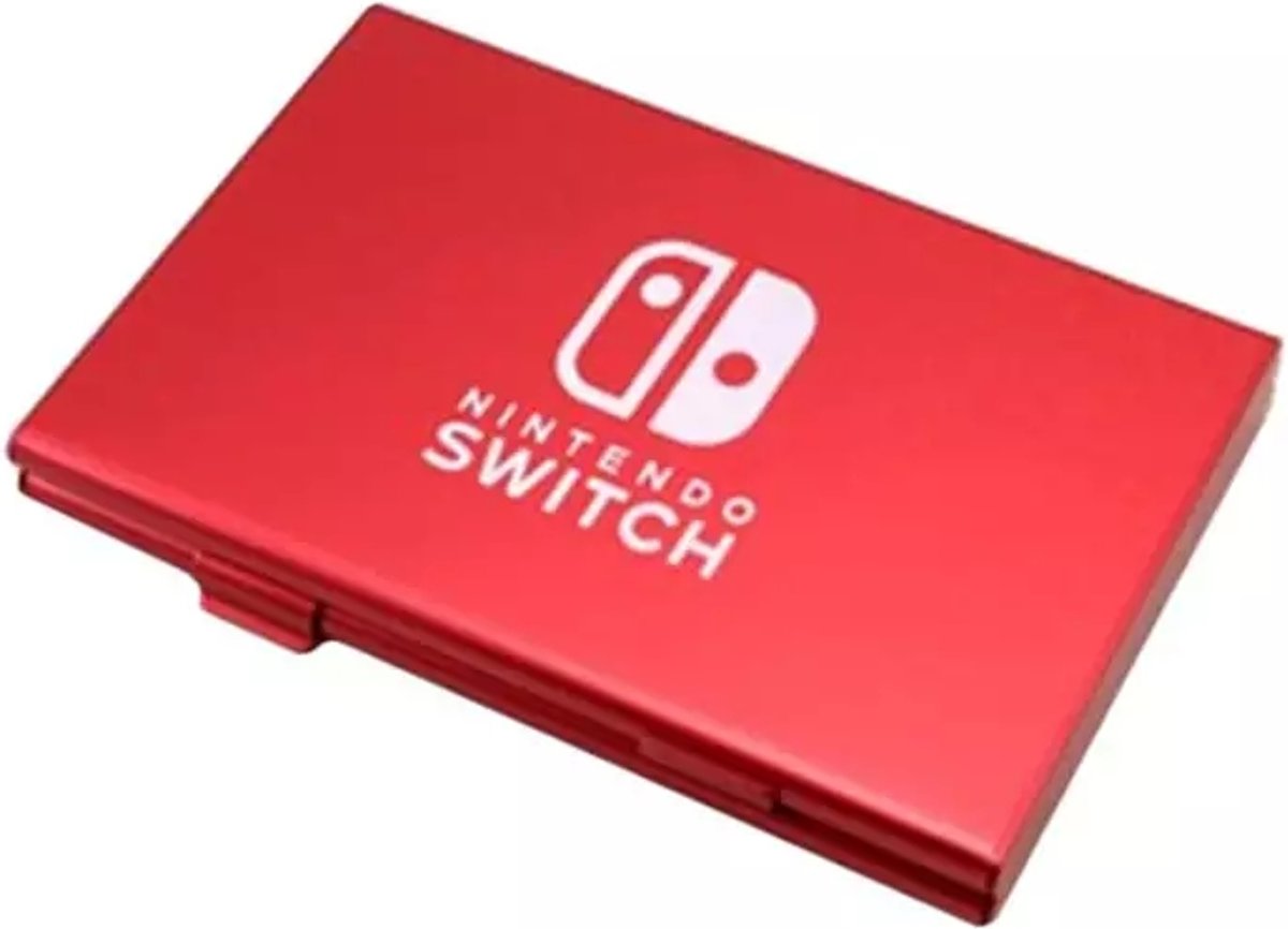 Switch Game Case - Aluminium Doosje Voor 6 Spellen - Nintendo Switch Card Case - Rood