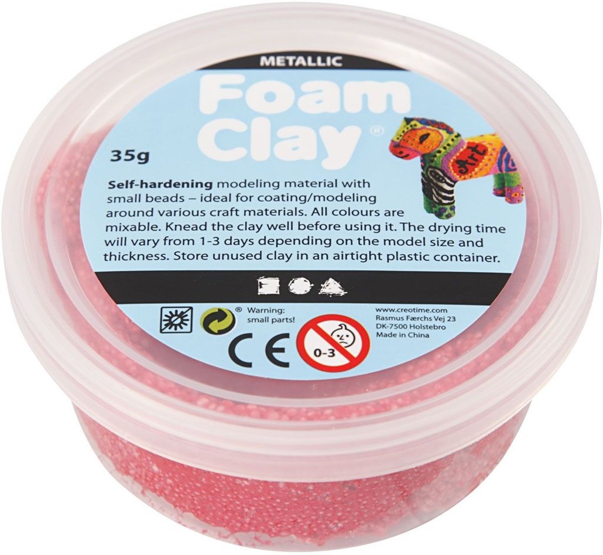 Foam Clay Klei Metallic Rood 35 Gram (788800)