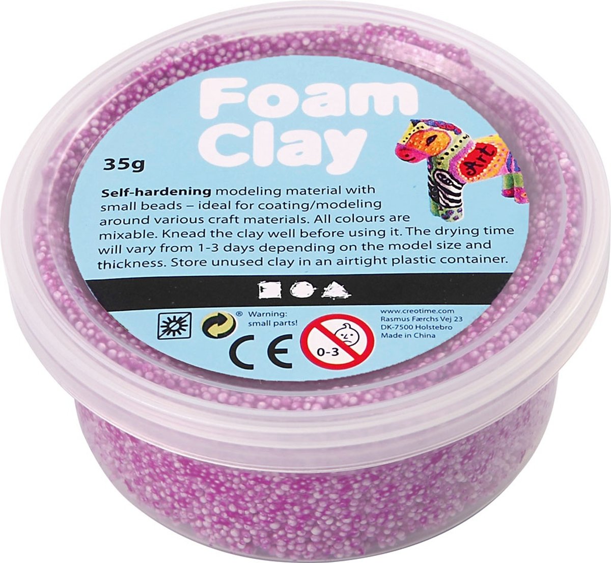 Foam Clay Klei Neon Paars 35 Gram (78925)