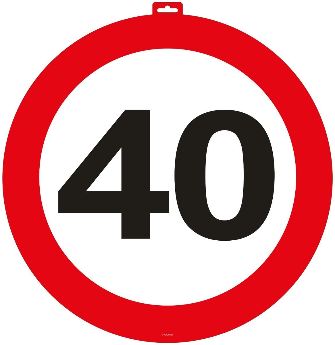 40 Jaar Verkeersbord Deurbord – 47 cm