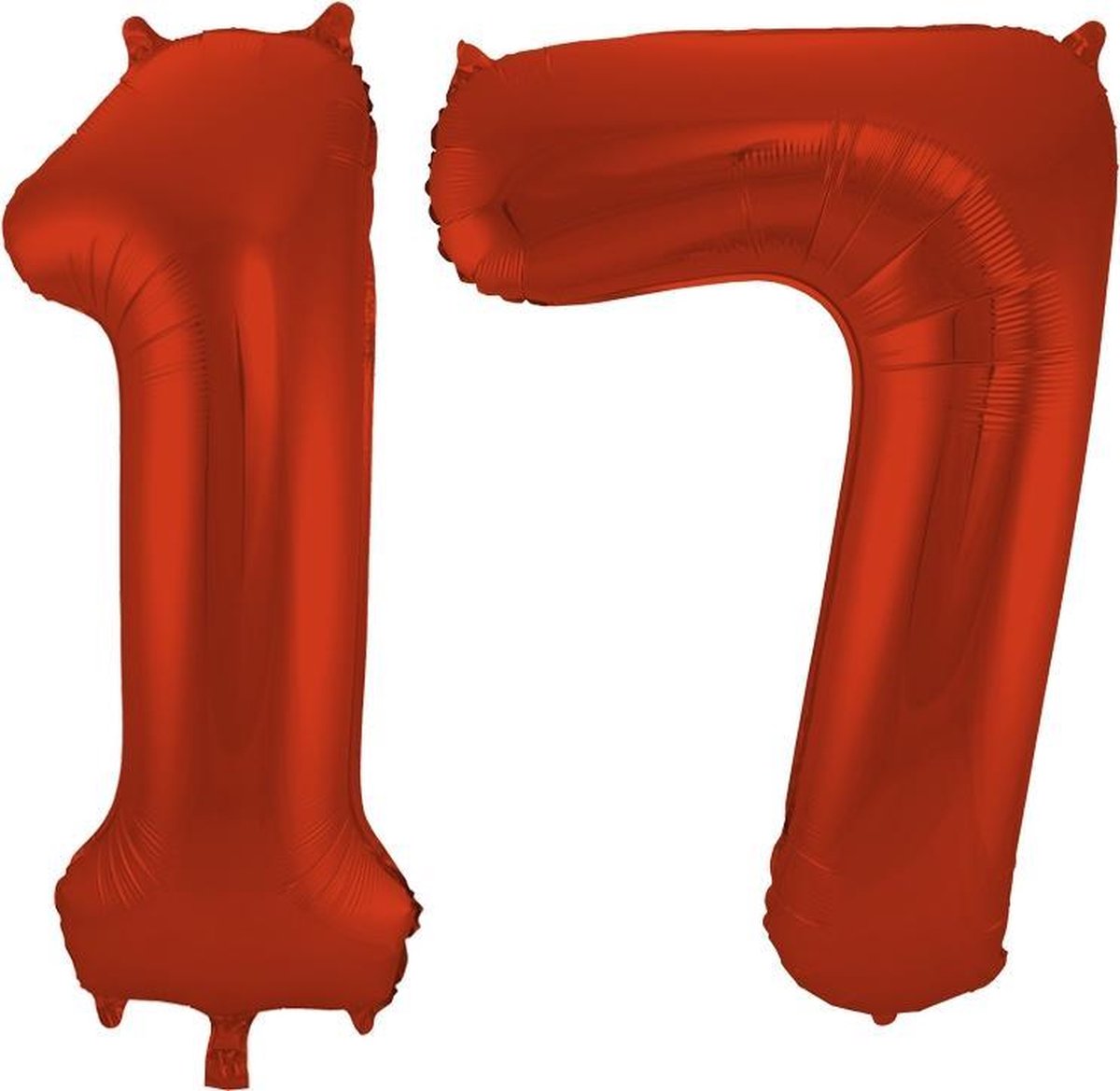 Cijfer 17 Rood Helium 86 cm