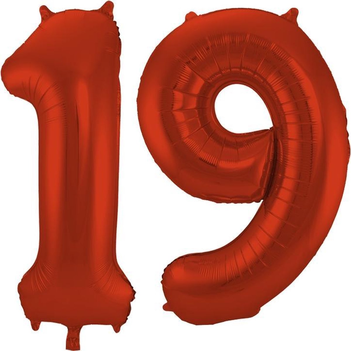 Cijfer 19 Rood Helium 86 cm