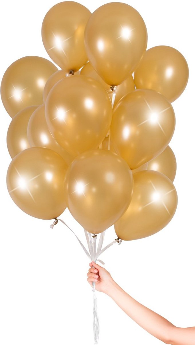 Goudkleurige Ballonnen 23cm - 30 stuks