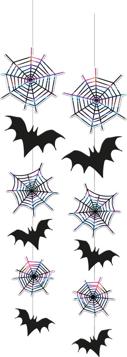 Hangdecoratie Happy Halloween 70 cm - 2 stuks