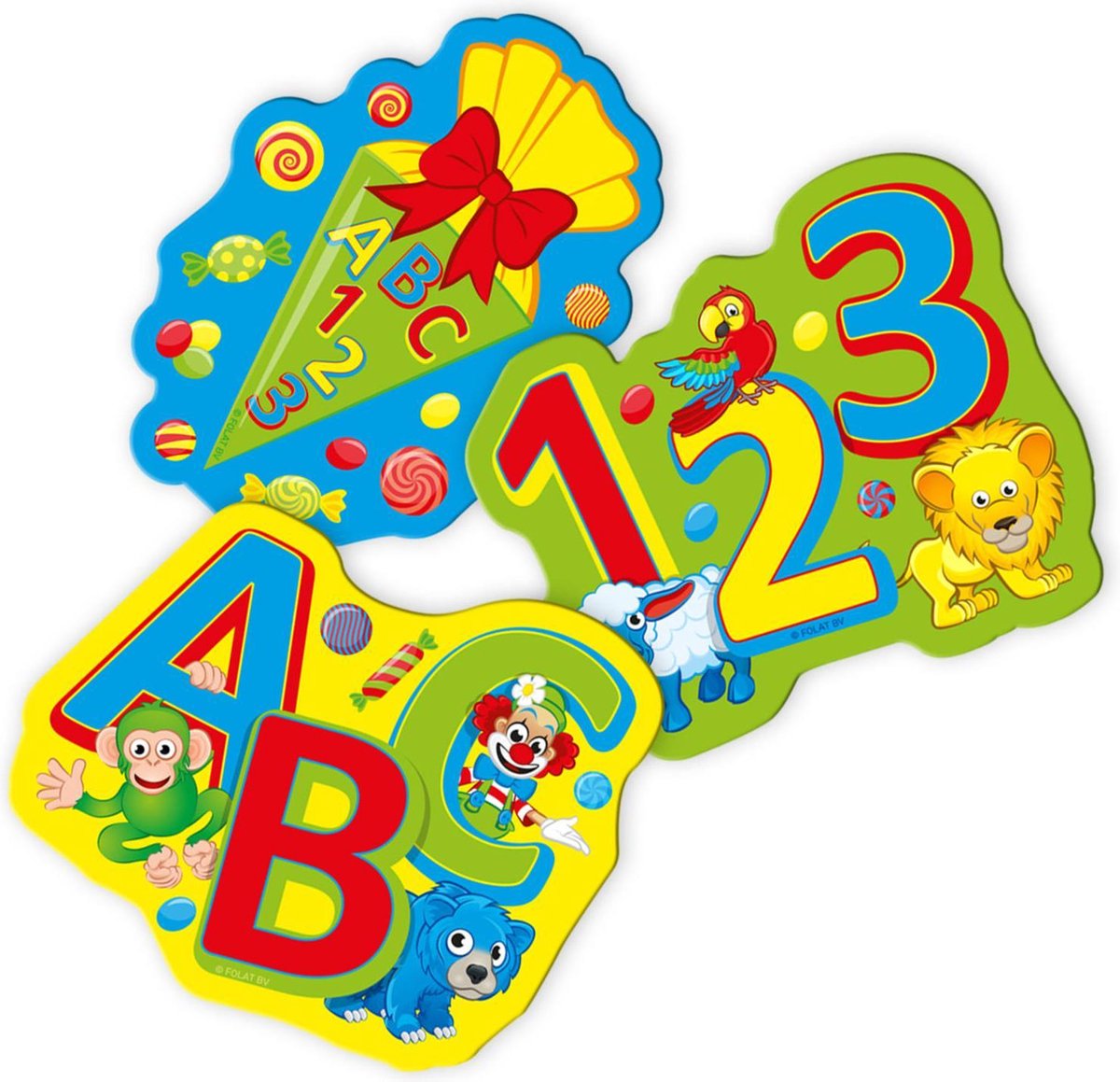 Kinderfeestje ABC Tafelconfetti XL met Figuren