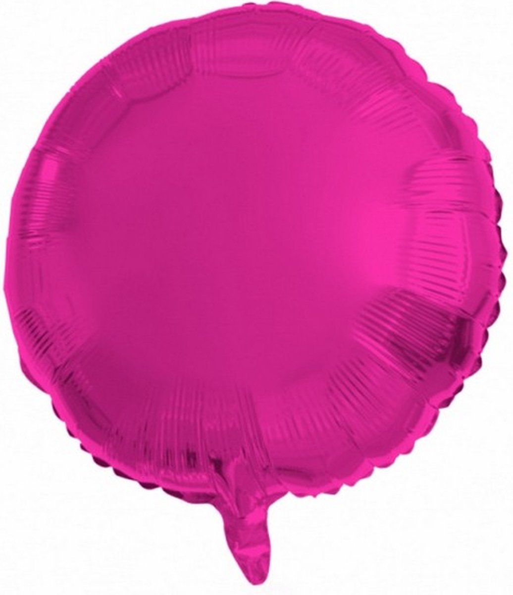 folieballon rond 45 cm fuchsia