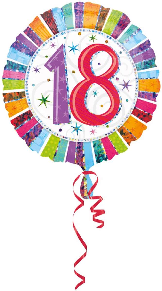 18 Jaar Folie/Helium Ballon Birthday 46cm