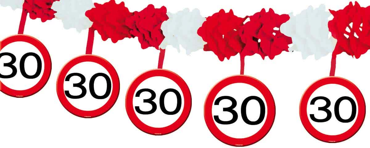 30 Jaar Verkeersbord Slinger met Onderhanger