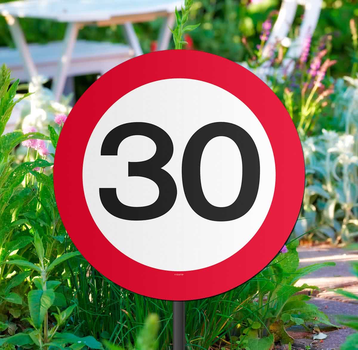 30 Jaar Verkeersbord Tuinbord