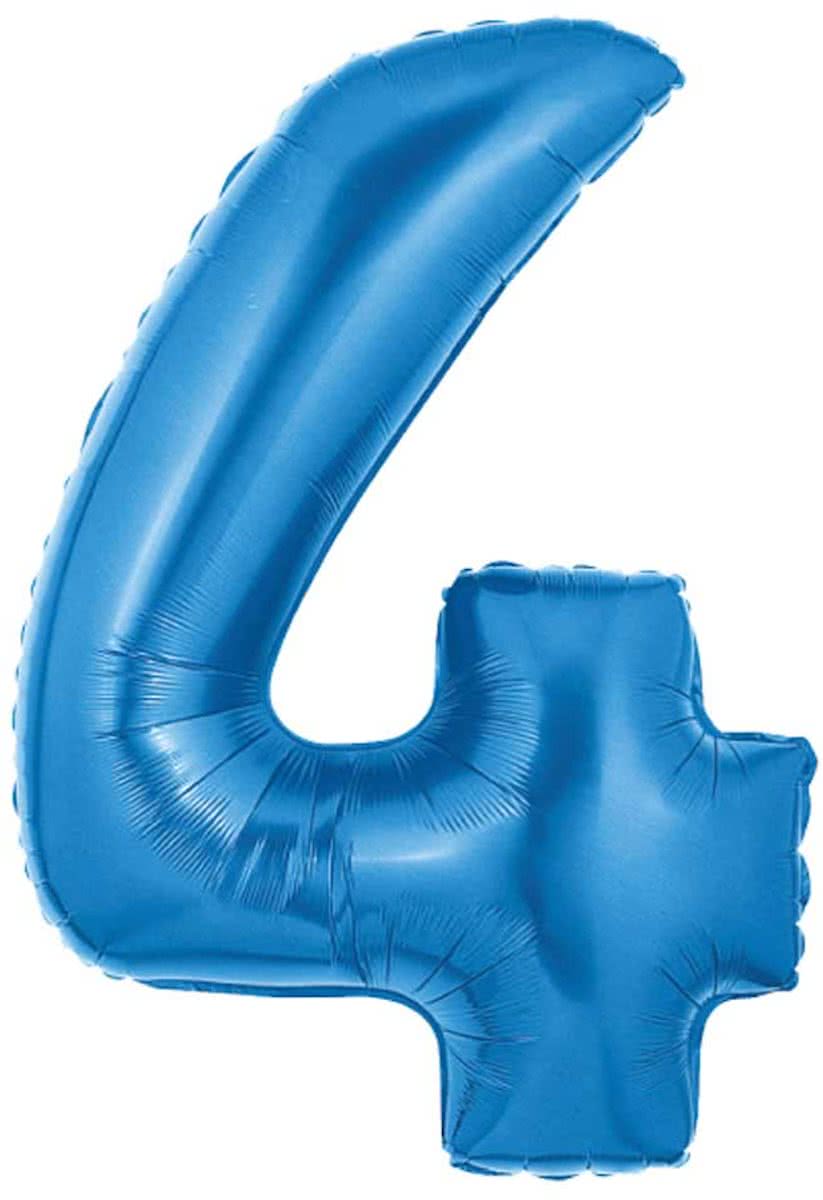 4 Jaar Folie/Helium Ballon Blauw - 102cm