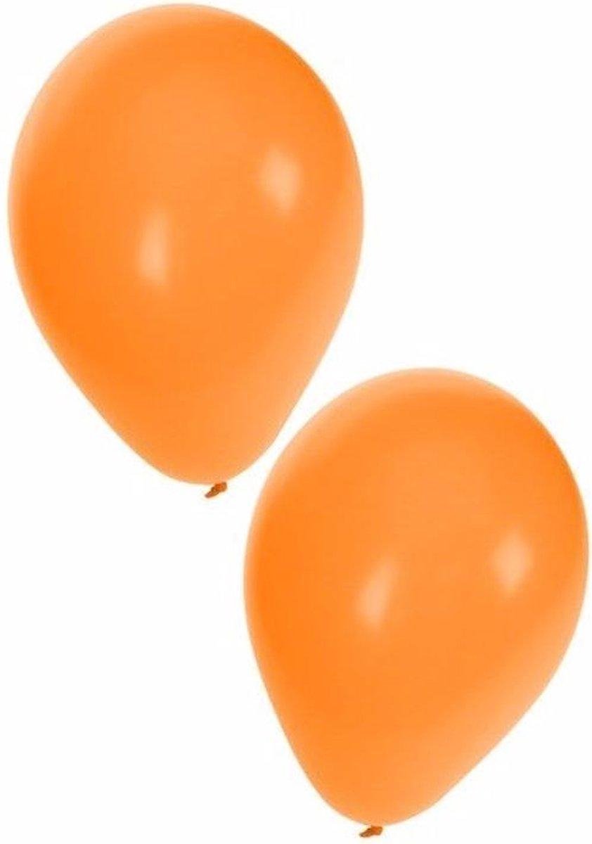 50 Oranje ballonnen van 27 cm - Ballon oranje - EK accessoires - Oranje versiering - EK 2021 - EK voetbal