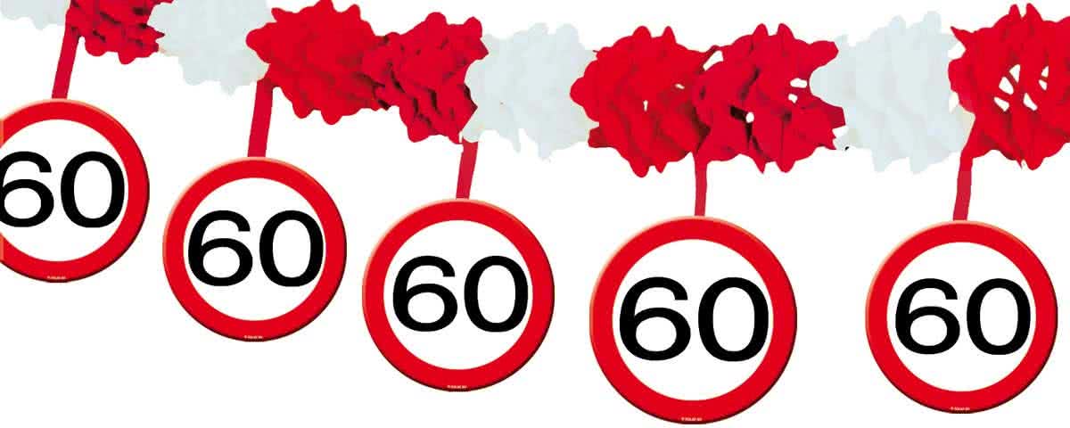 60 Jaar Verkeersbord Slinger met Onderhanger